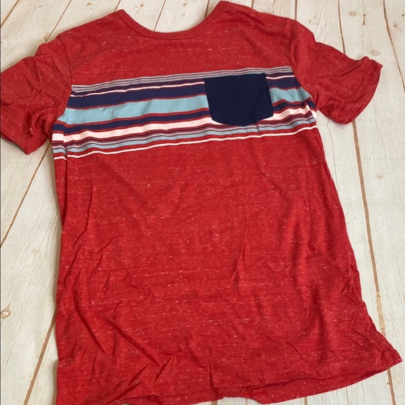 Cat & Jack Other - Cat & Jack Red and Blue Striped Basic Pocket Tee
